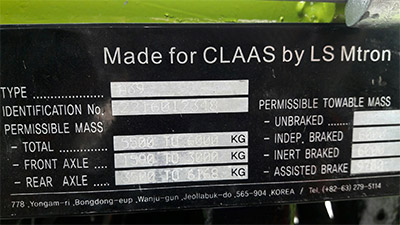 เอ็นอี.อกรีเทค, ne.agritech, ขาย TRACTOR, รถไถ, CLAAS